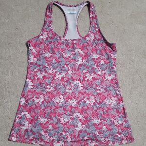 Pink and Gray Women's Tank Top